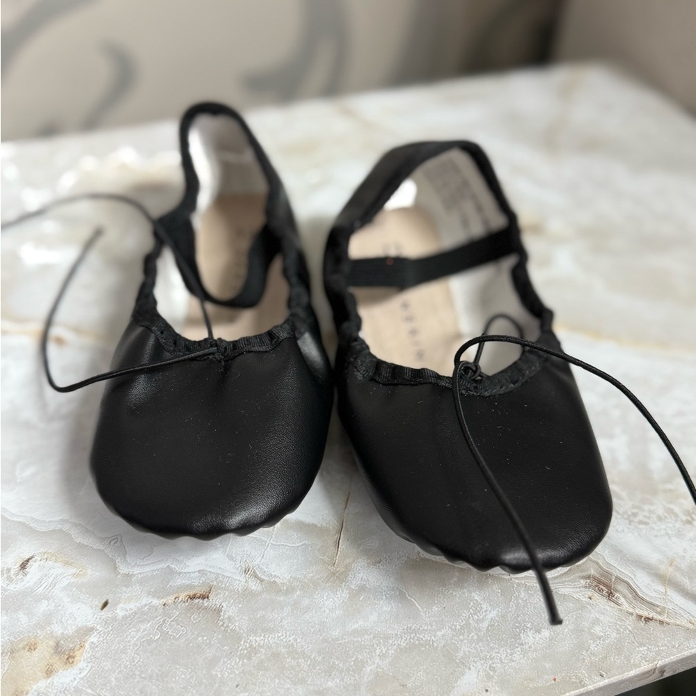 Danskin leather Black girls Ballet Shoes12